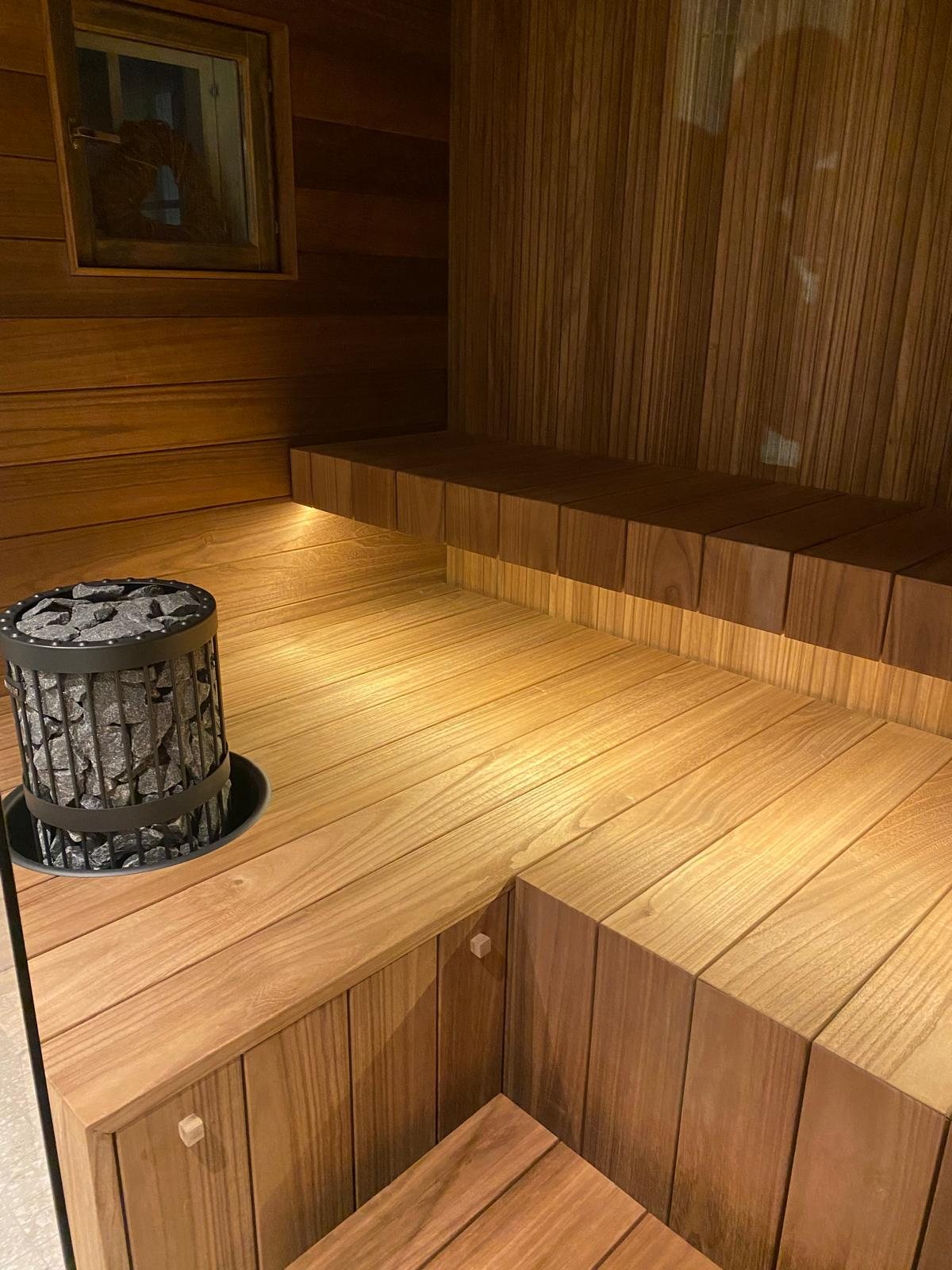 Sauna and bathroom